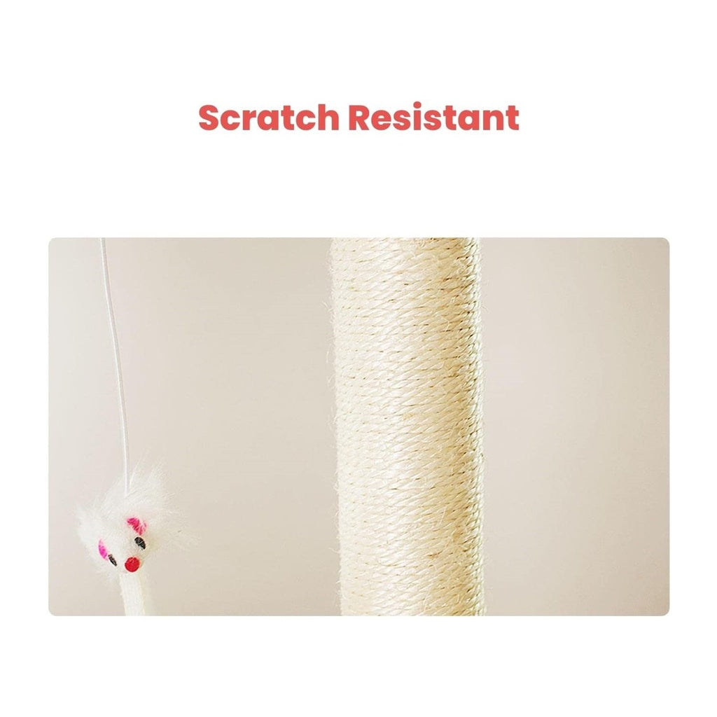 138cm 5 Layer Plush Cat Condo Cat Tree Light Grey FI-CT-160-MM