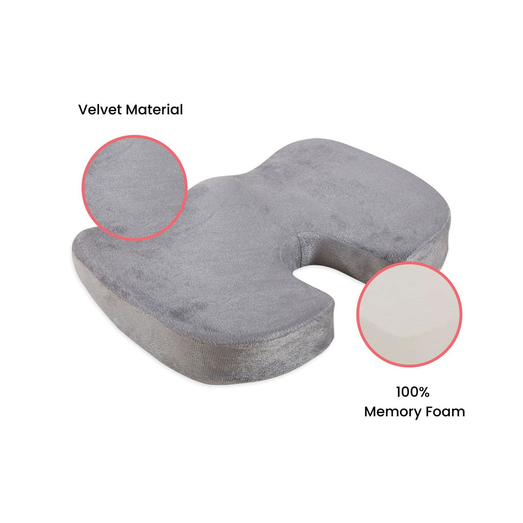 Memory Foam Seat U Shape Dark Grey