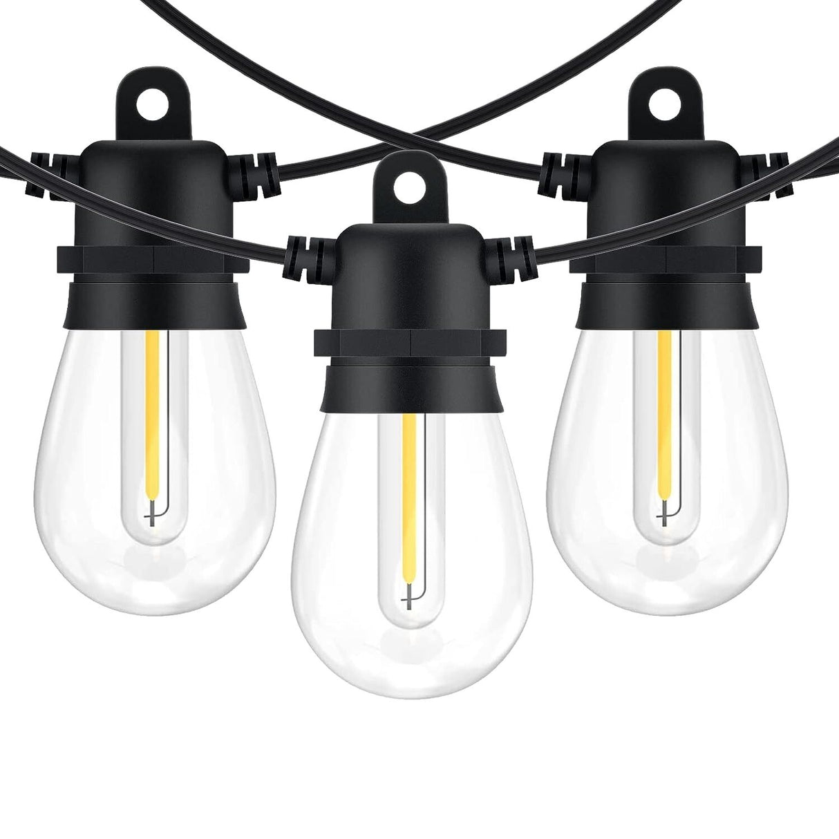 53FT 15+1 Bulbs LED Outdoor String Lights Garden Party Decoration