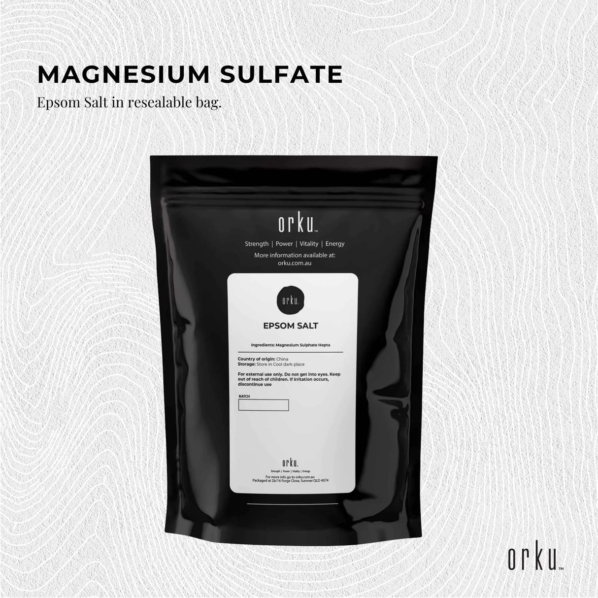 1Kg  Epsom Salt - Magnesium Sulphate Bath Salts Skin Body