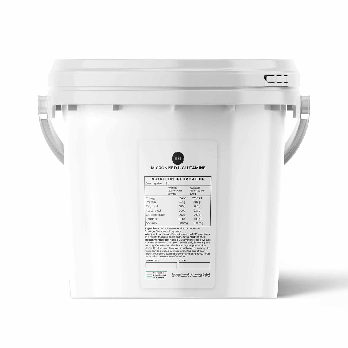 3Kg Micronised L-Glutamine Powder - Pure Protein Supplement Bucket