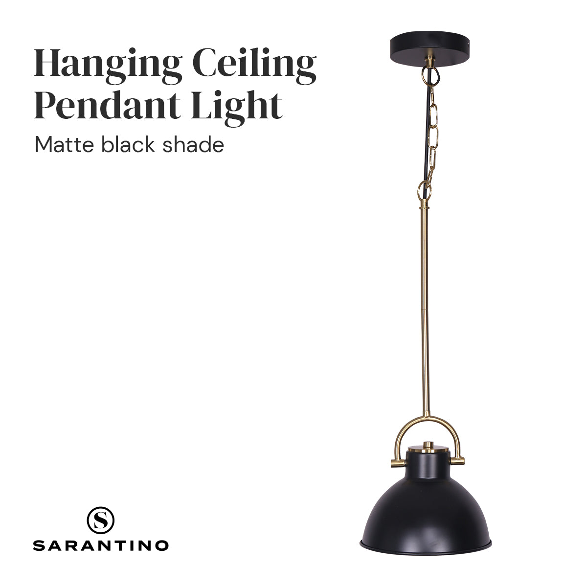 Black and Gold Pendant Light