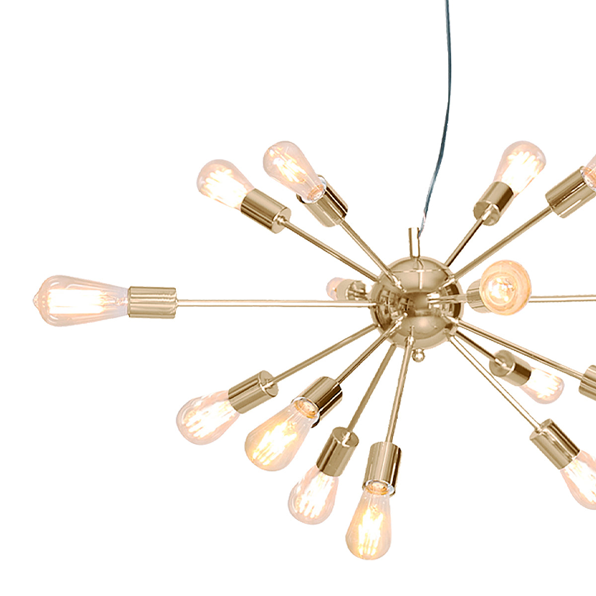 15-Light Sputnik Chandelier in Brass Finish