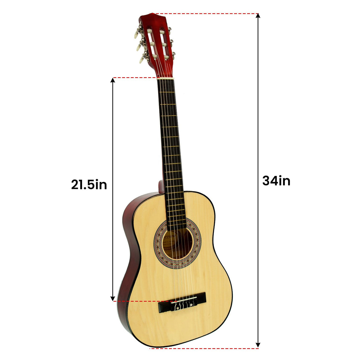 Childrens Guitar Wooden 34in Acoustic - Natural