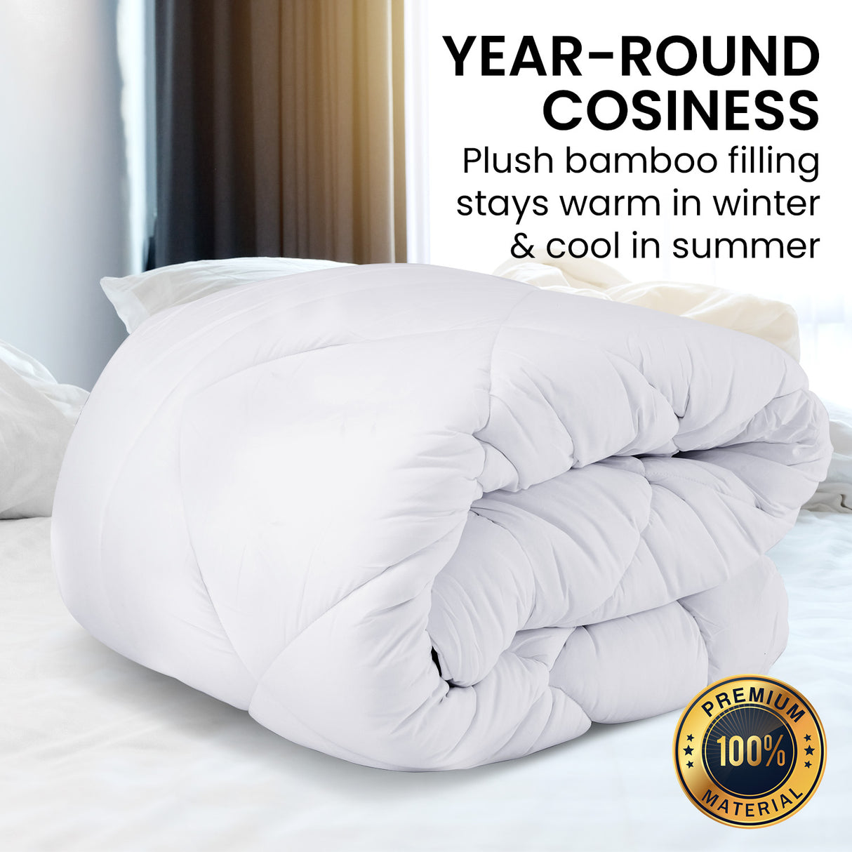 400GSM Microfibre Bamboo Quilt Comforter Doona - King