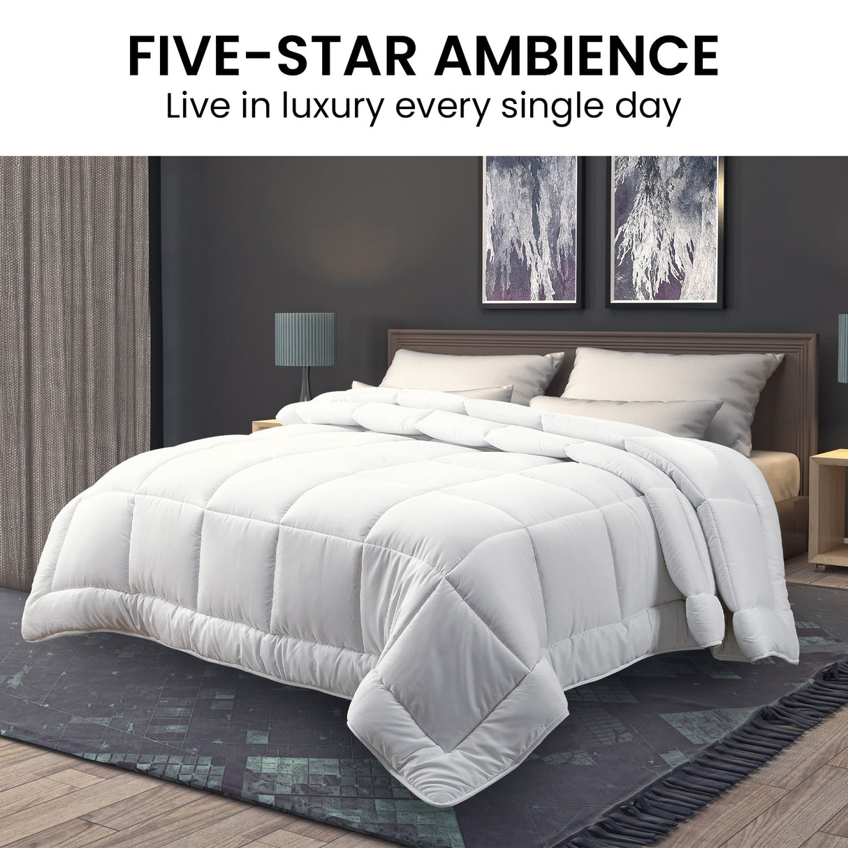 500GSM Goose Down Feather Comforter Doona - Super King