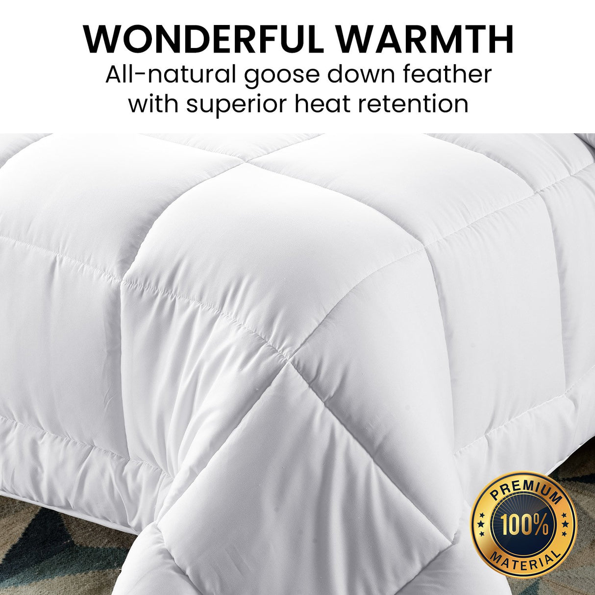 800GSM Goose Down Feather Comforter Doona - Super King