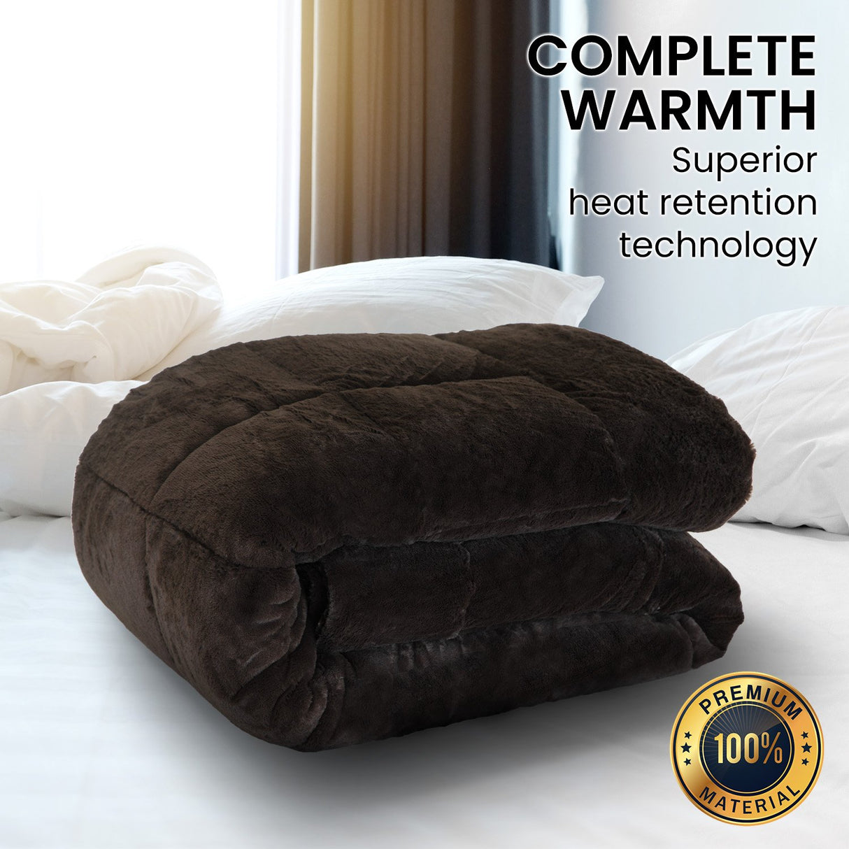 500GSM Faux Mink Quilt Comforter - Super King