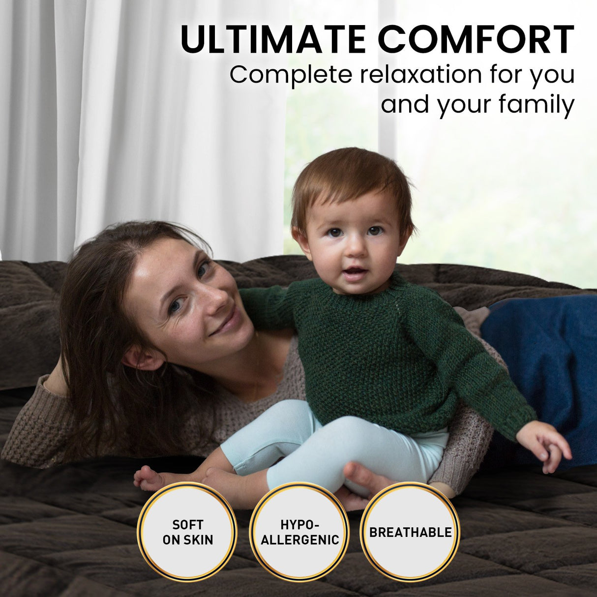 500GSM Faux Mink Quilt Comforter - Super King