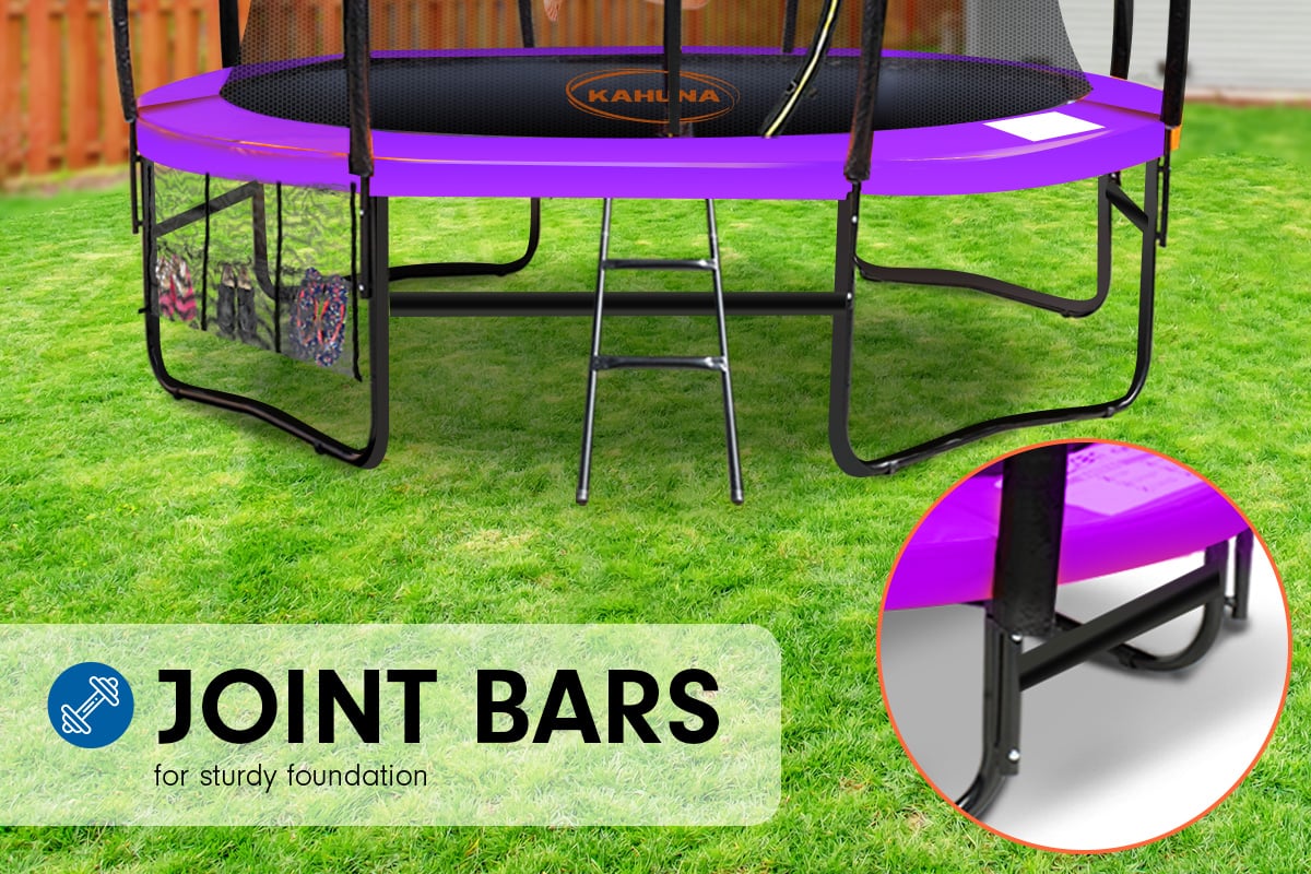 Classic 6ft Trampoline Round Outdoor Free Safety Net Spring Pad Cover Mat Purple