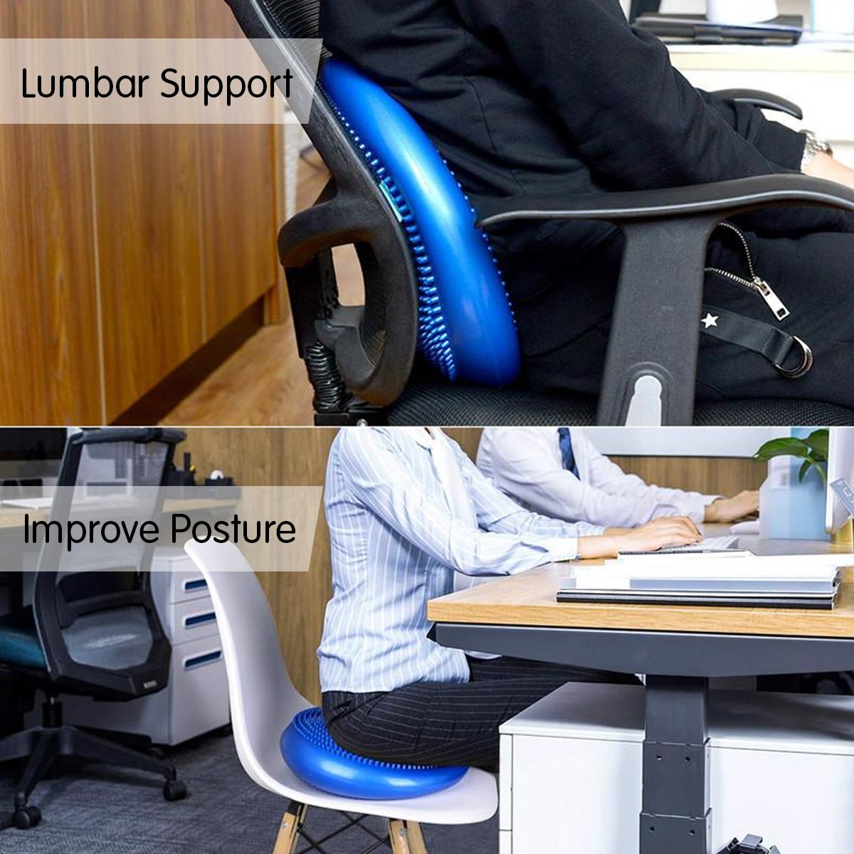 Yoga Stability Disc Home Gym Pilates Balance Trainer - Blue