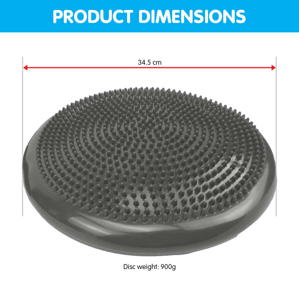 Yoga Stability Disc Home Gym Pilates Balance Trainer - Grey