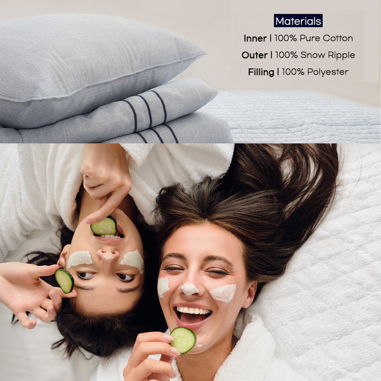 Flua Snow Comforter Set Queen Cool Quilt Bedspread BLUE