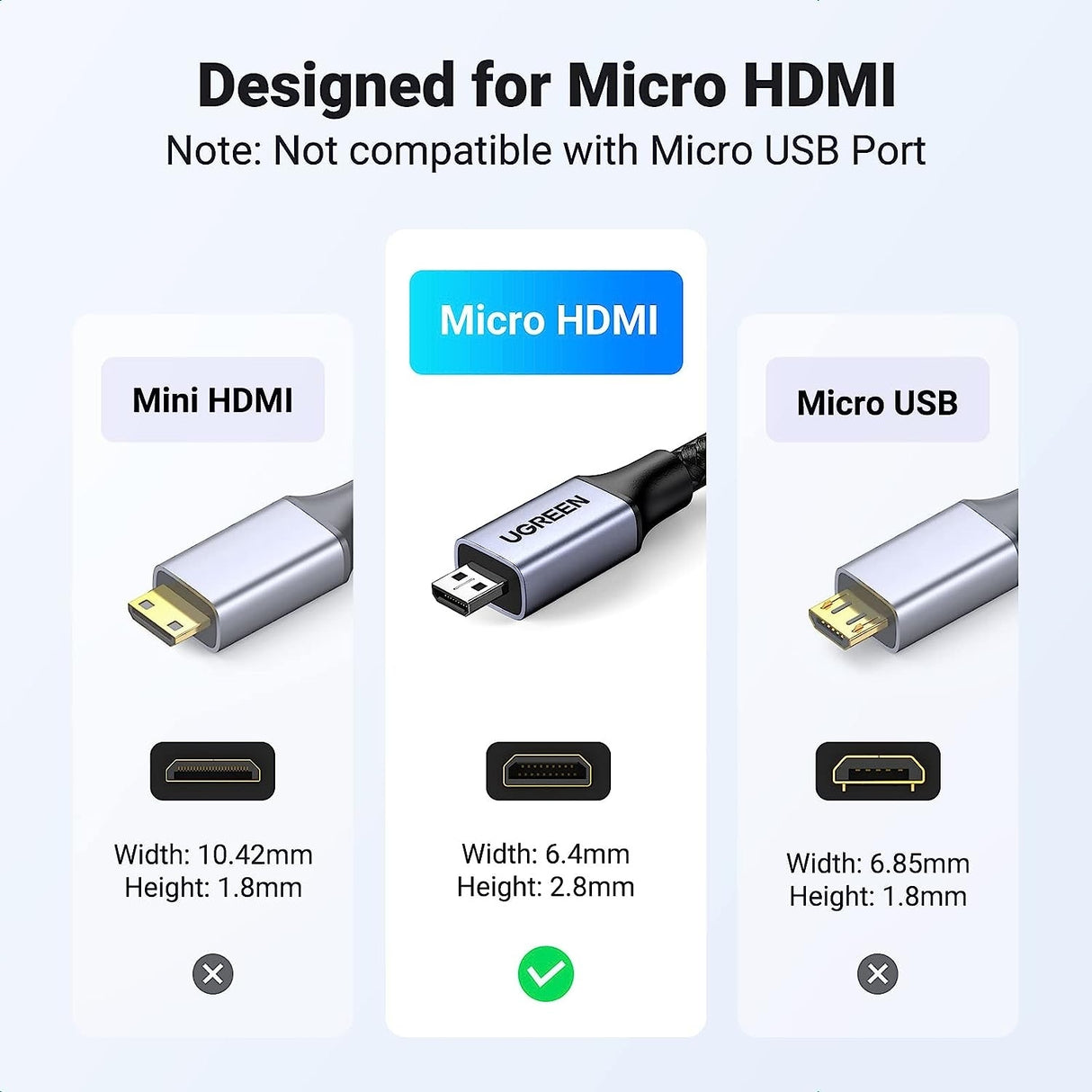 15517 8K Micro-HDMI to HDMI Cable 2M