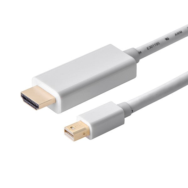 Mini DP Male to HDMI Cable White Support 4K 1.5M (20849)