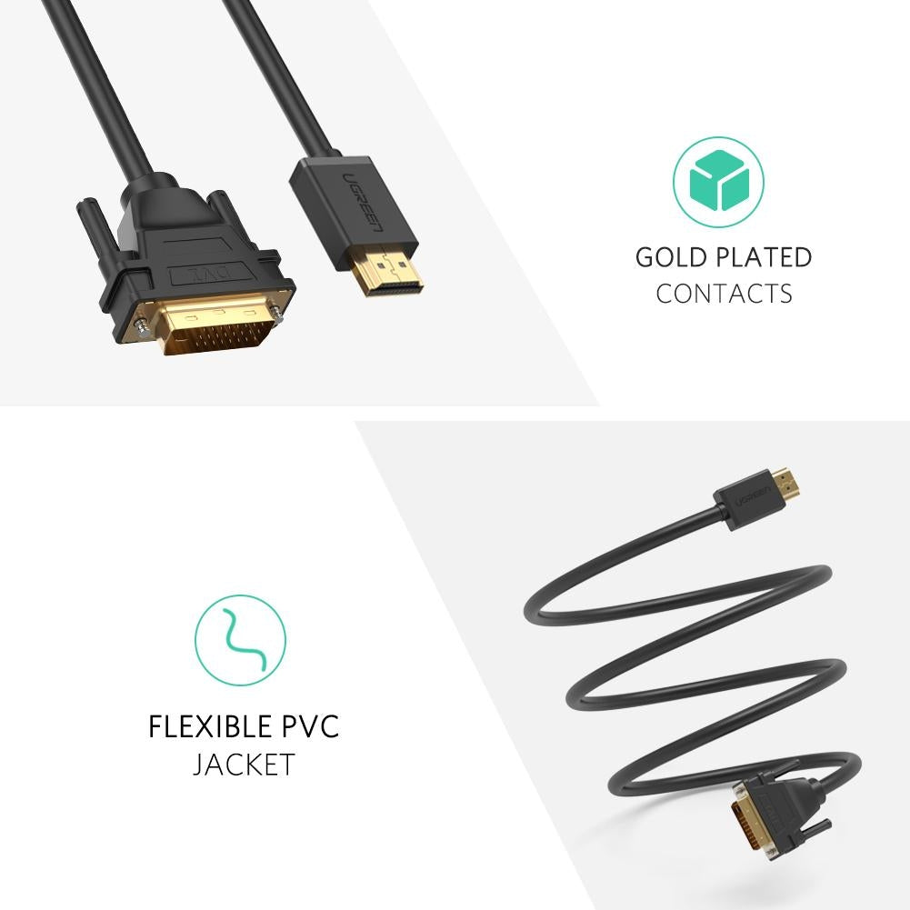HDMI To DVI 24+1 Cable 1M (30116)