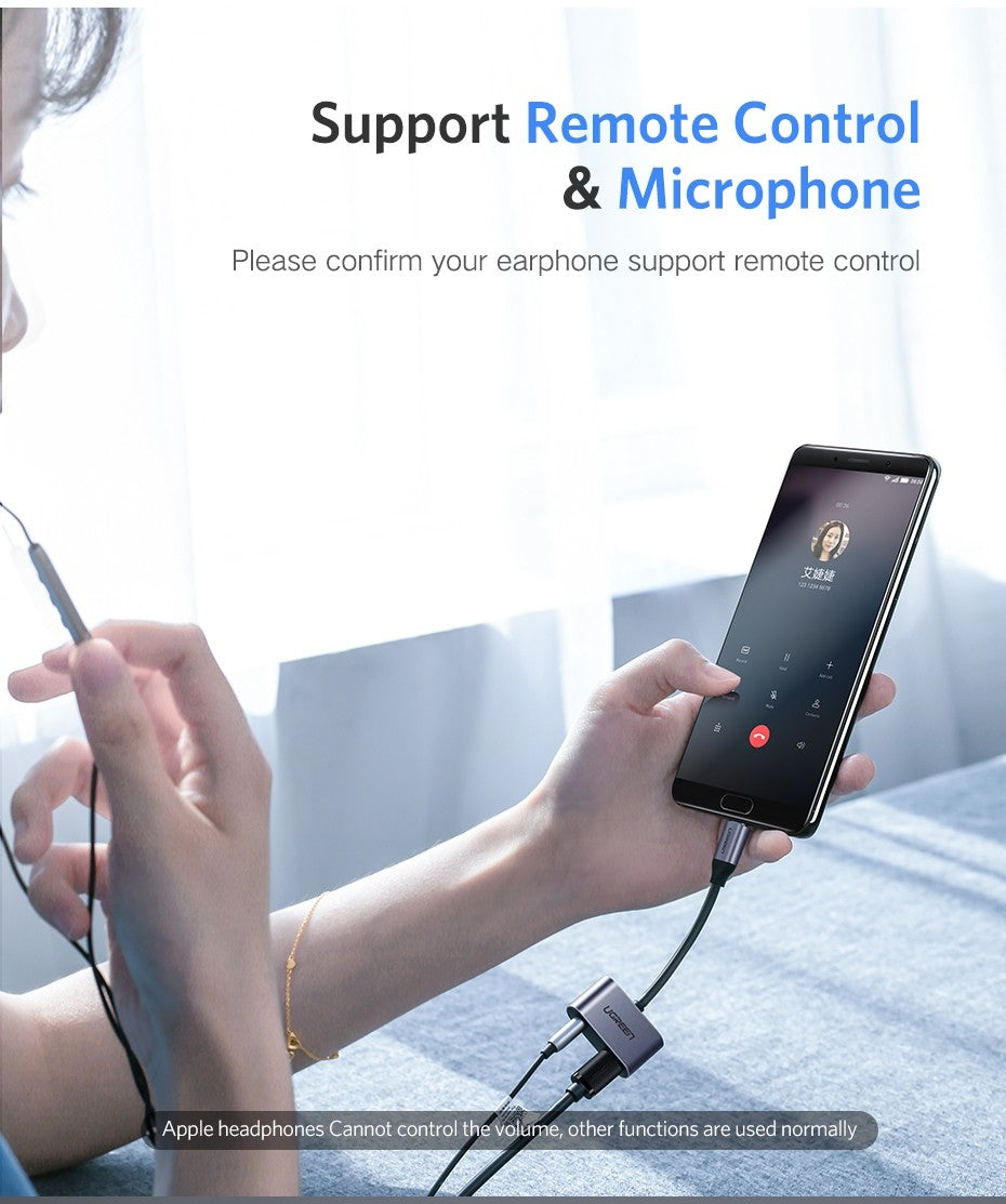 TypeC to 3.5mm Audio + TypeC Female Adapter Aluminium 50596