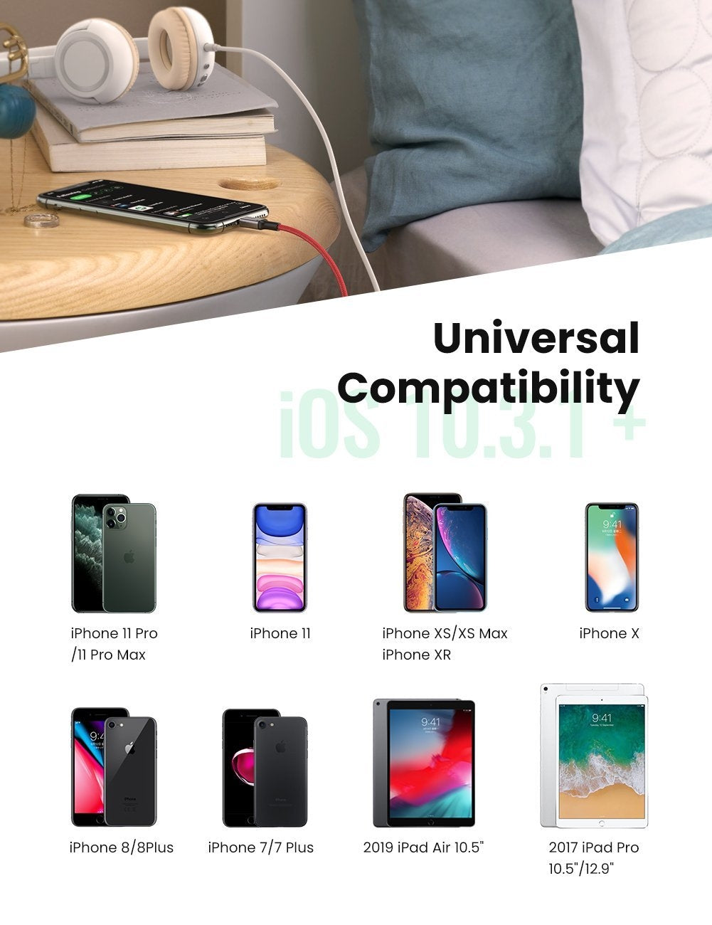 70507 iPhone 8-pin to 3.5mm Adapter