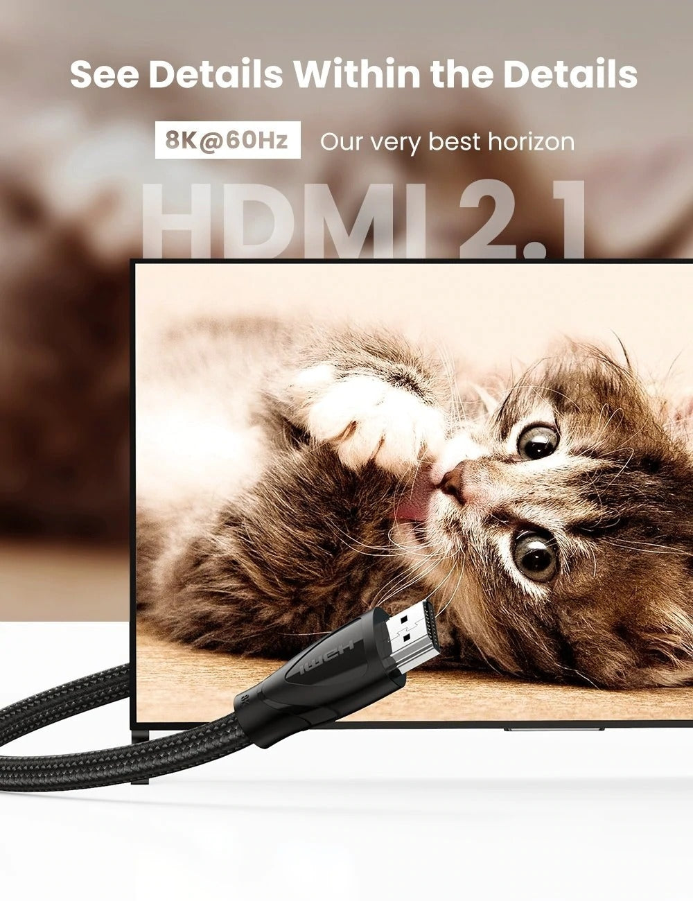 80404 8K Ultra HD HDMI 2.1 Cable 3M