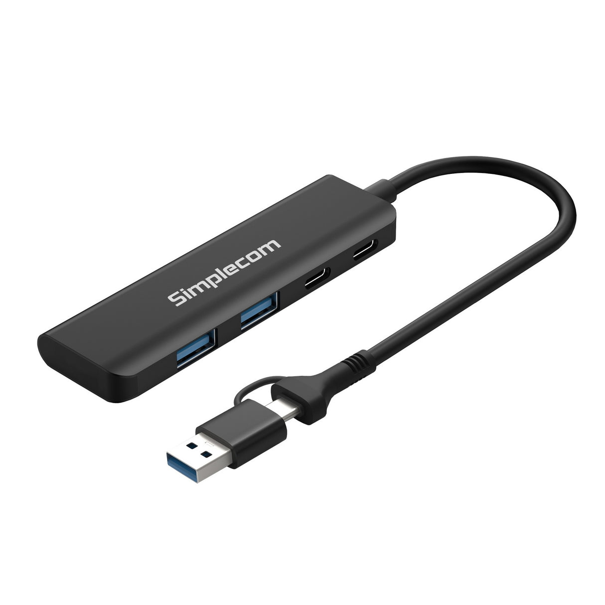CH385 SuperSpeed USB-A and USB-C 4-Port Combo Hub USB 3.2 Gen 1 (2x USB-A and 2x USB-C Ports)
