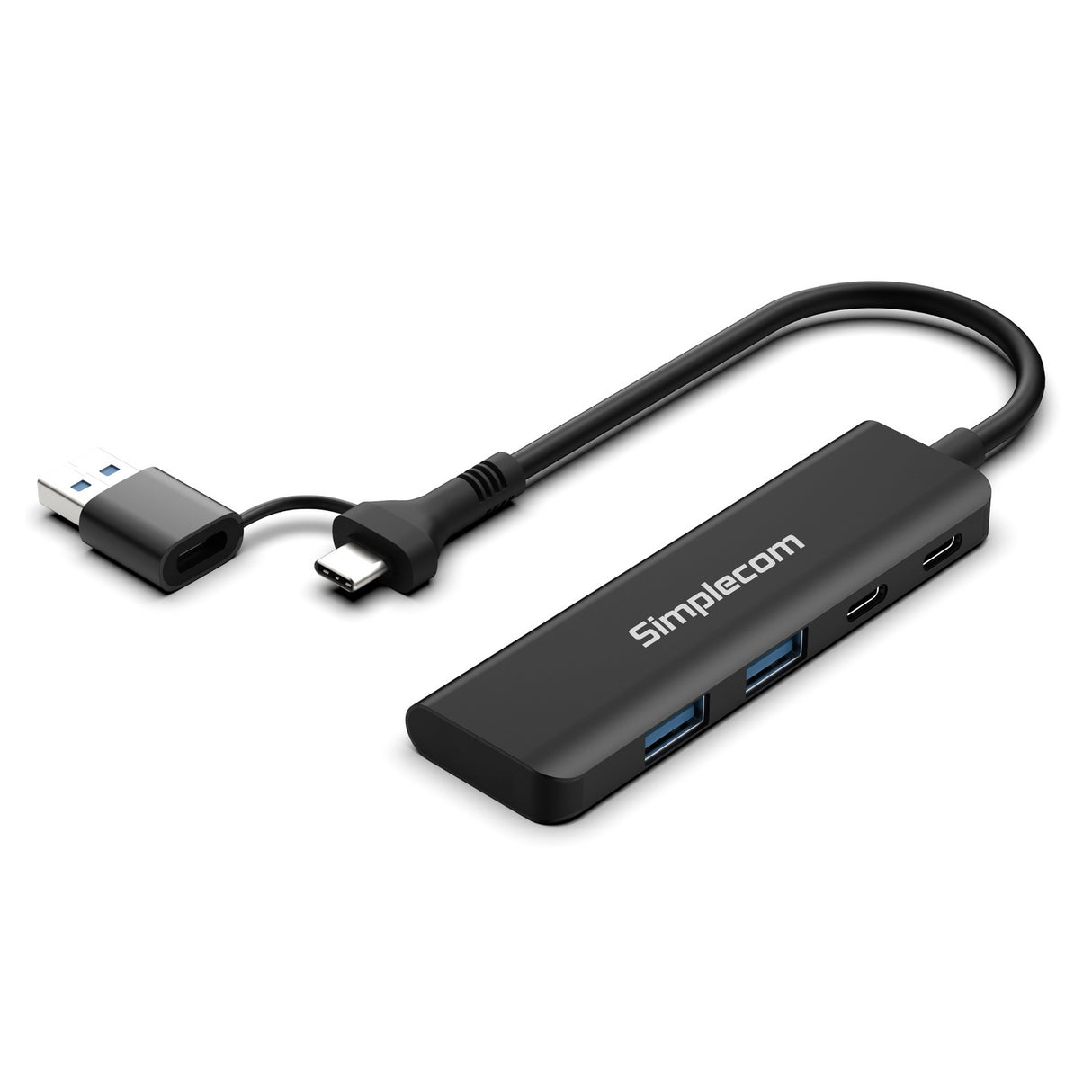 CH385 SuperSpeed USB-A and USB-C 4-Port Combo Hub USB 3.2 Gen 1 (2x USB-A and 2x USB-C Ports)