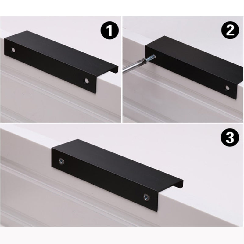 Aluminum Kitchen Cabinet Bar Handles Drawer Handle Pull black hole to hole 320mm