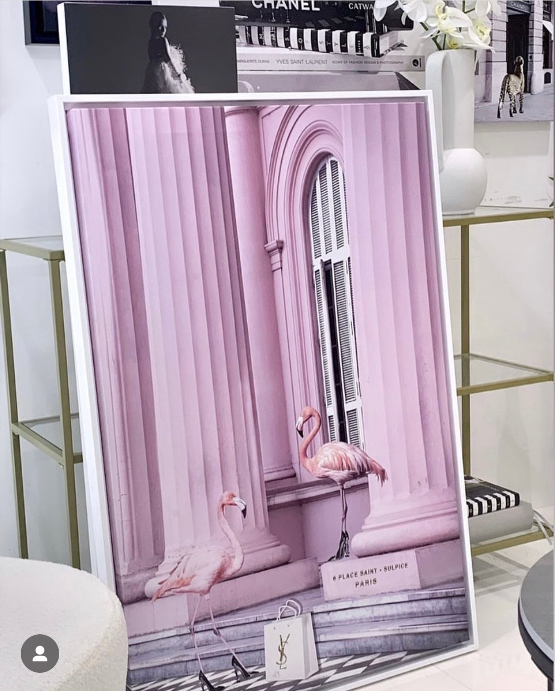 Saint Pink - 90cm x 60cm White Framed Artwork