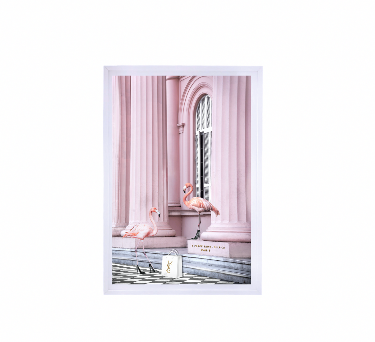 Saint Pink - 90cm x 60cm White Framed Artwork