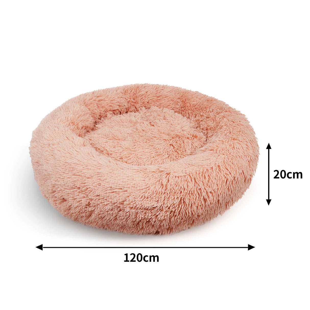 Pet Dog Bedding Warm Plush Round Comfortable Nest Comfy Sleep kennel Pink XXL