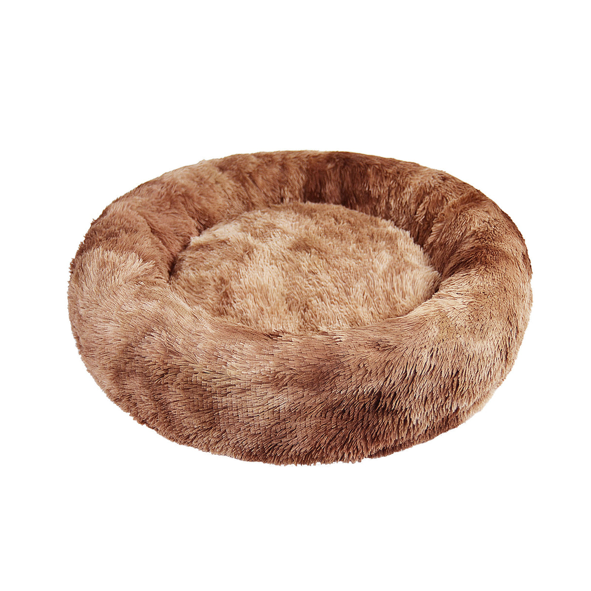 Dog Cat Pet Calming Bed Warm Soft Plush Round Nest Comfy Sleeping Kennel Cave AU