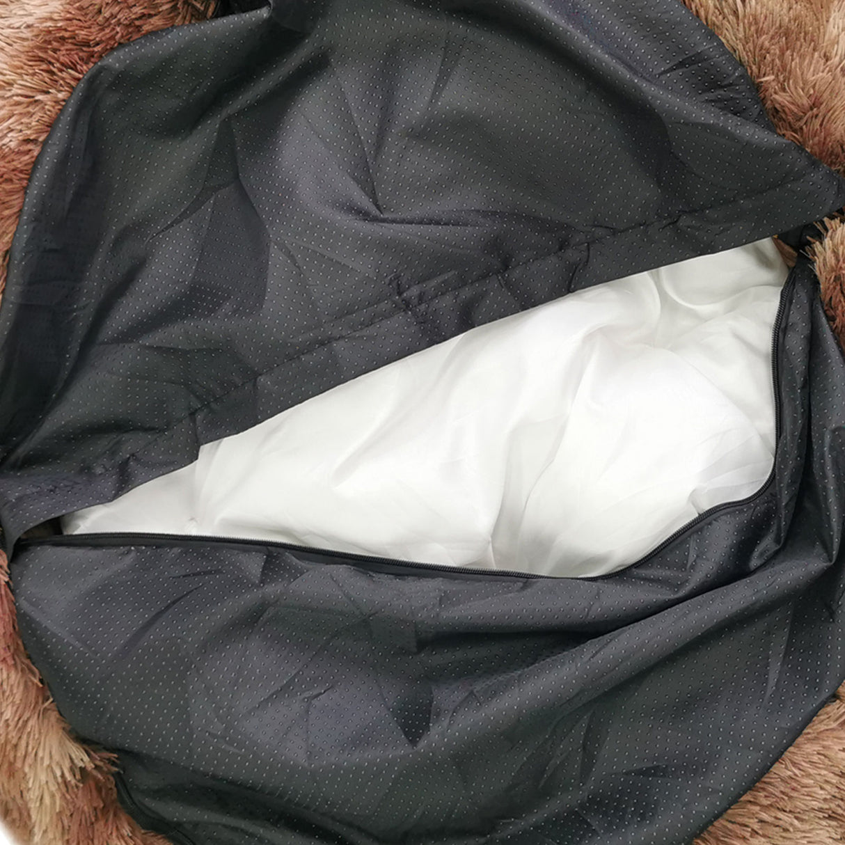 Dog Cat Pet Calming Bed Warm Soft Plush Round Nest Comfy Sleeping Kennel Cave AU