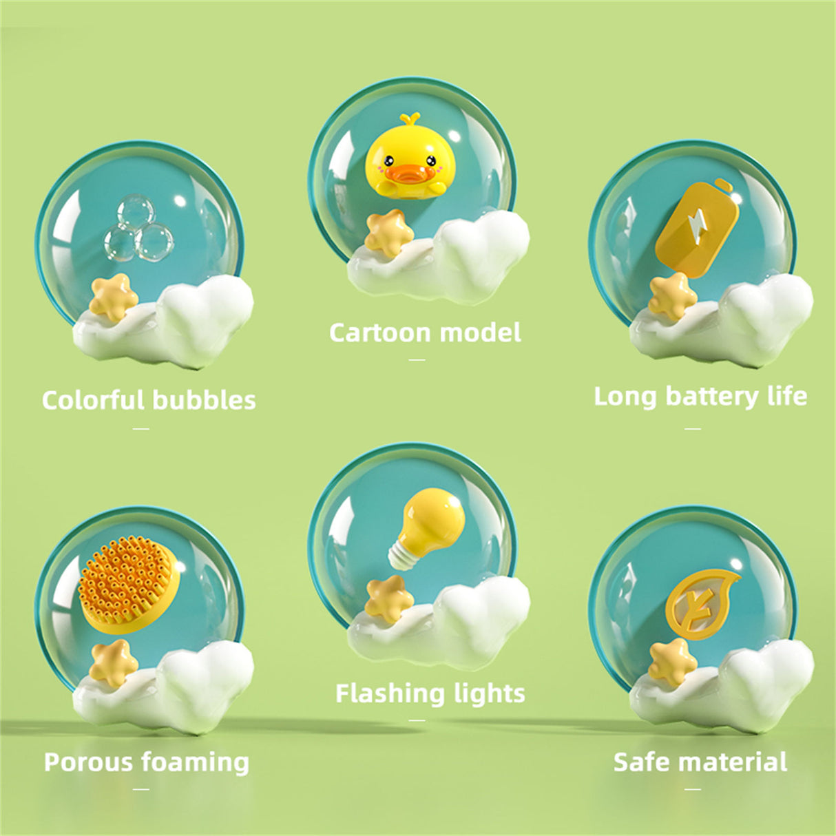 Pink Rabbit 69-Hole Automatic Bubble Gun Toy Outdoor Soap Cartoon Machine