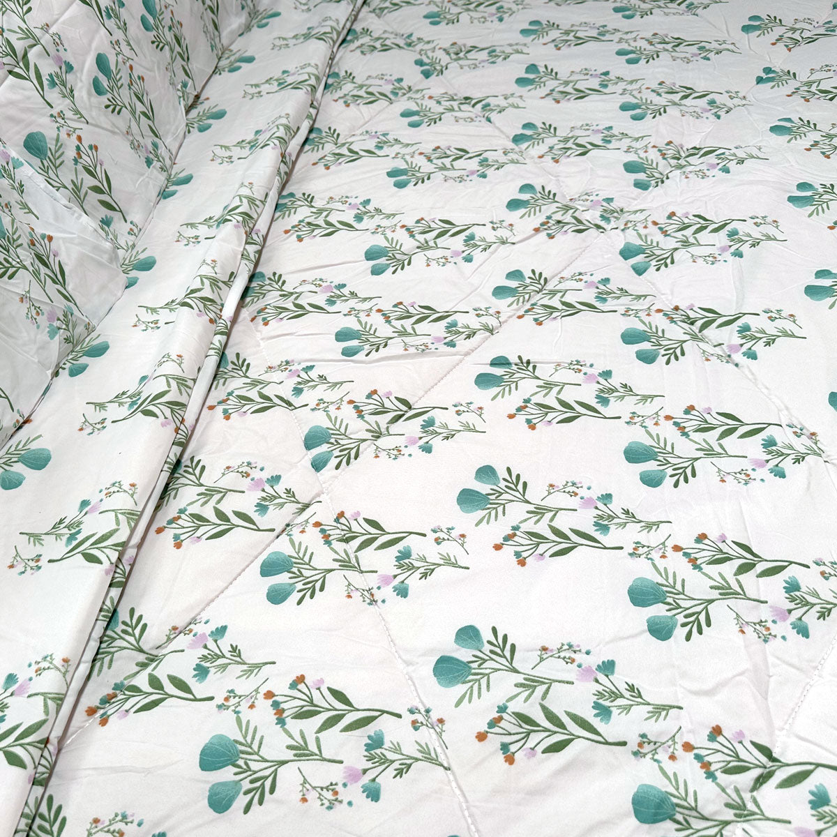 3 Pce Light Weight Comforter Set Queen/King Corbett Floral Teal