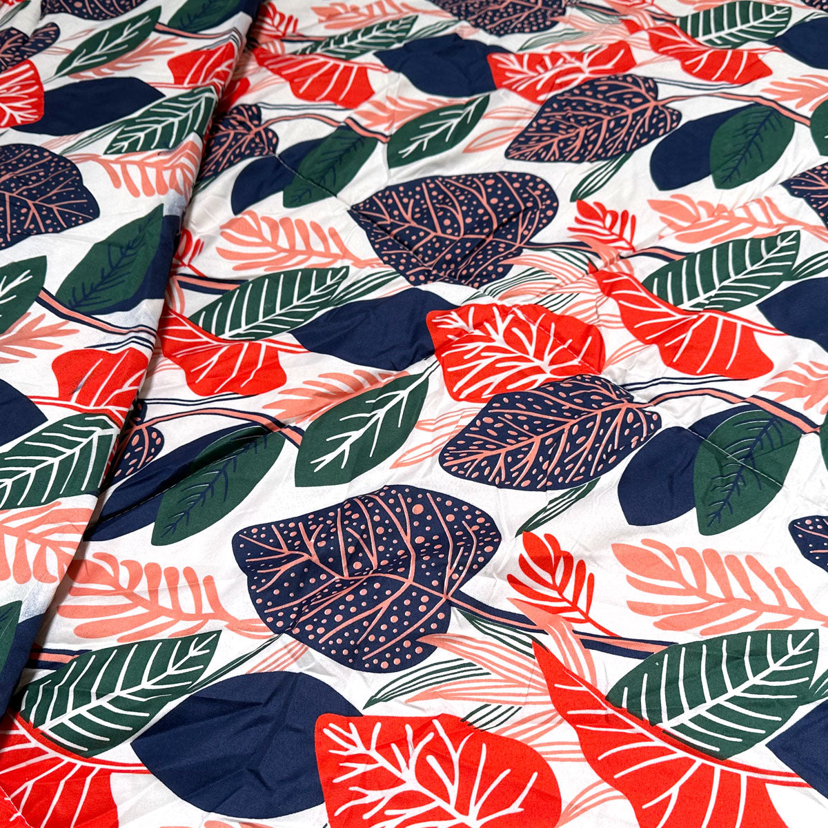 3 Pce Light Weight Comforter Set Queen/King Corbett Tropical Leaves