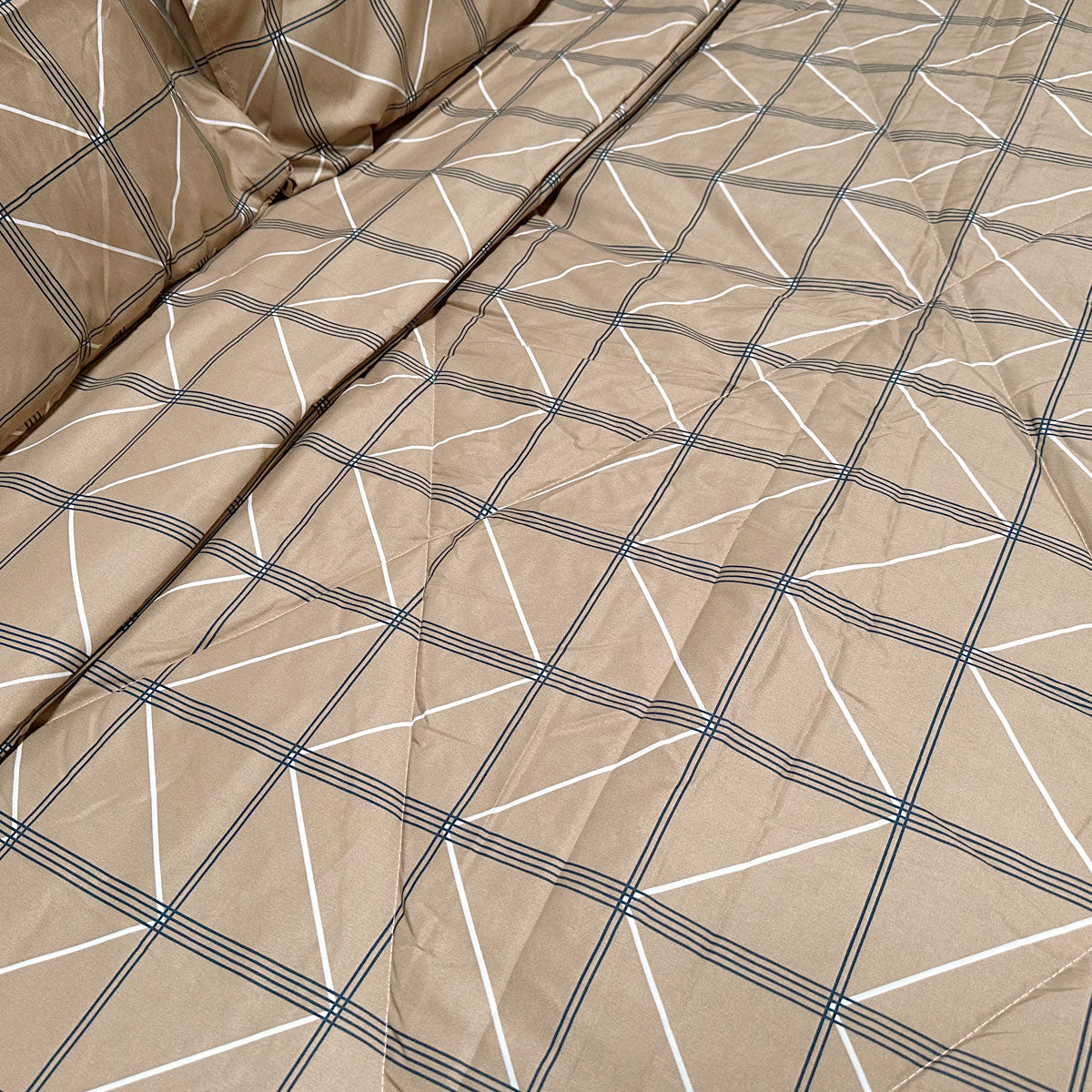 3 Pce Light Weight Comforter Set Queen/King Oscar Chevron Checkers