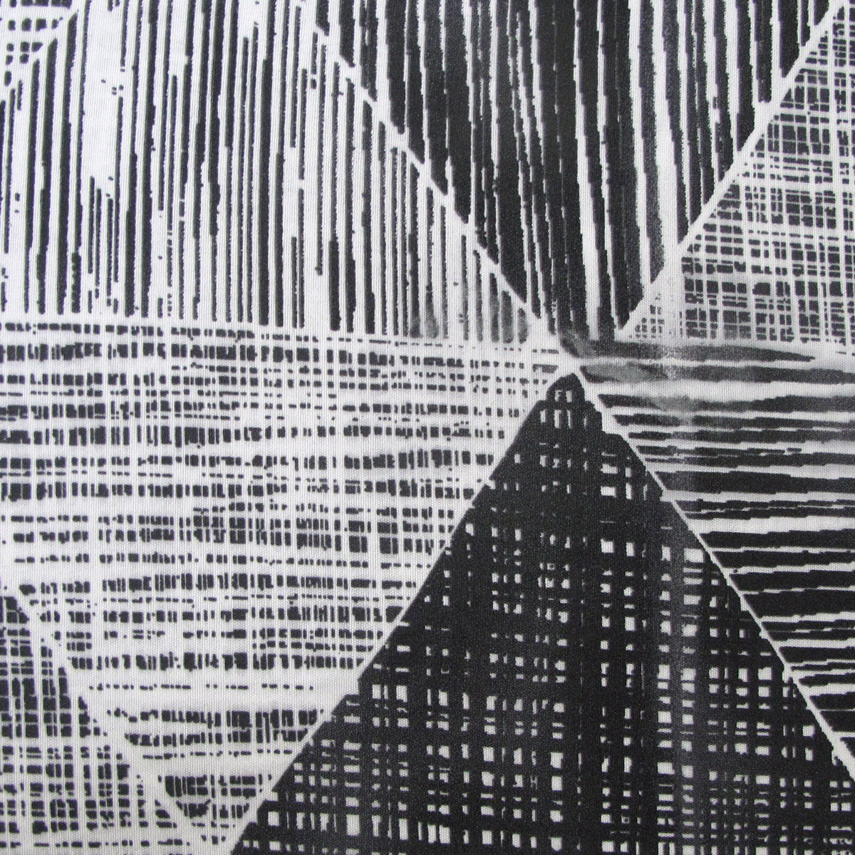 Charcoal Black Avery Lines Pattern Printed Microfiber Polyester Quilt Cover Set Queen