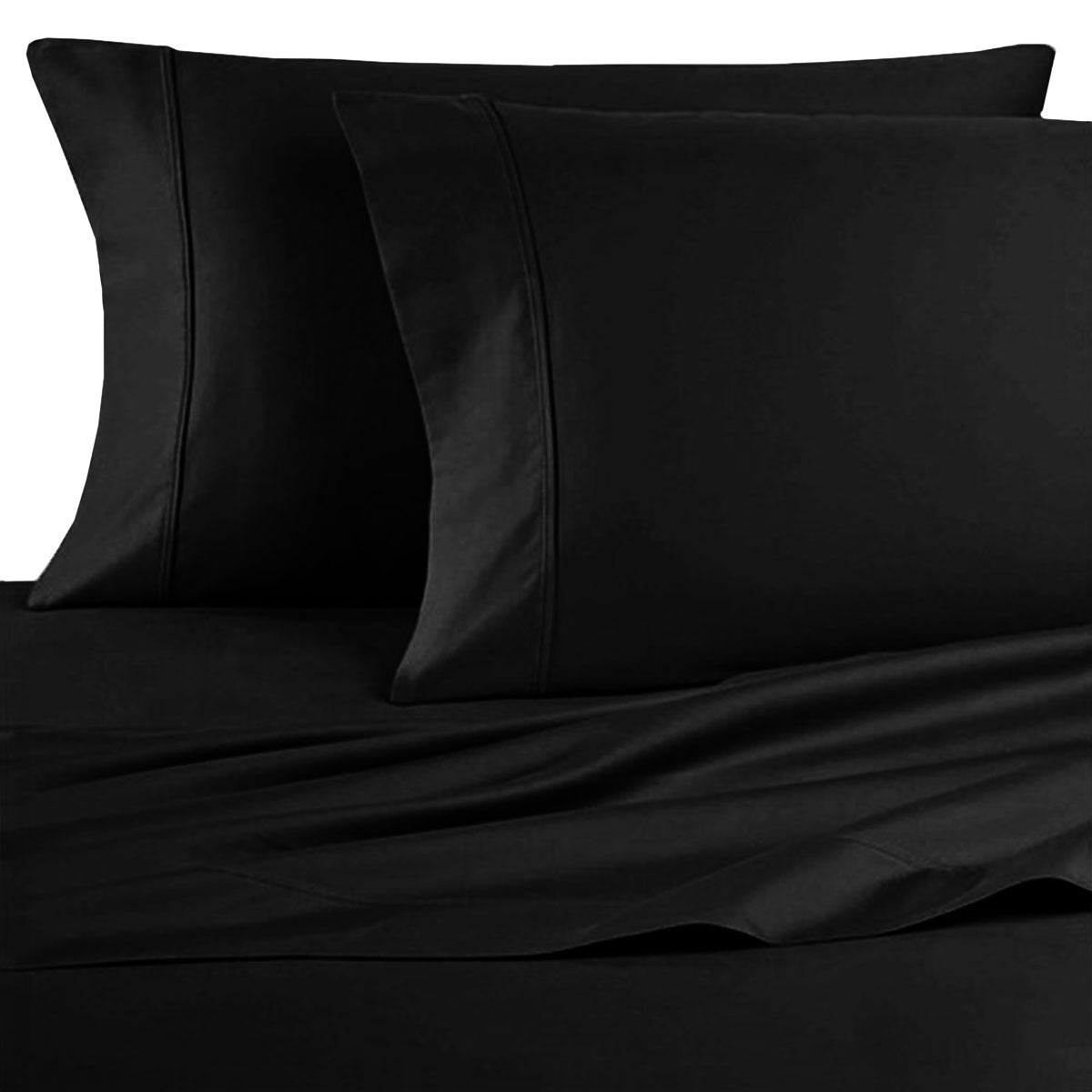 250TC 100% Cotton Sheet Set Queen Black