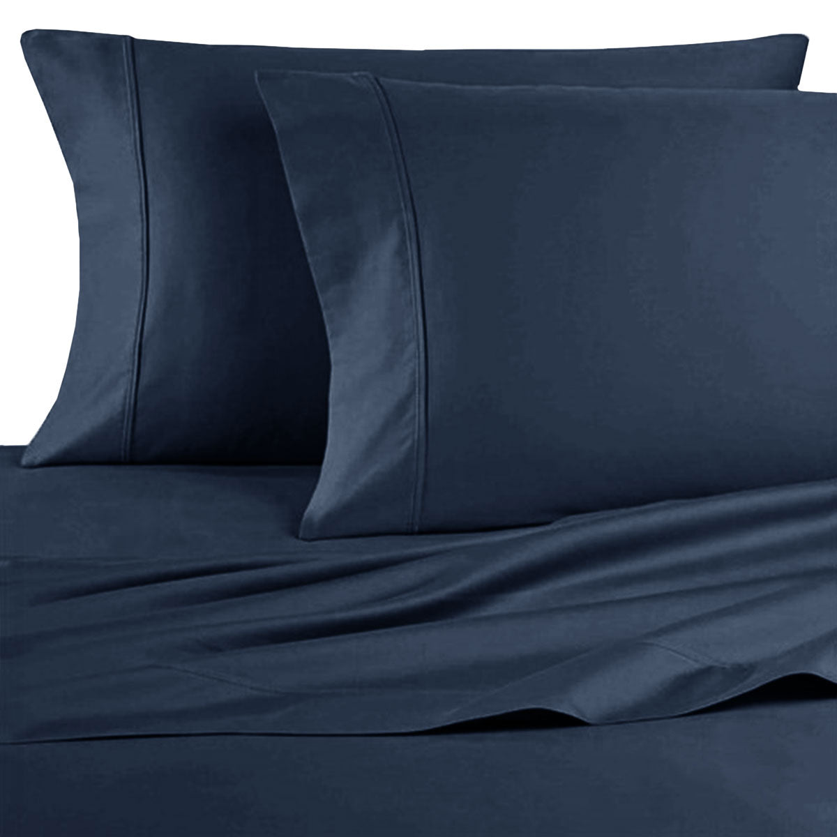 250TC 100% Cotton Sheet Set Queen Navy