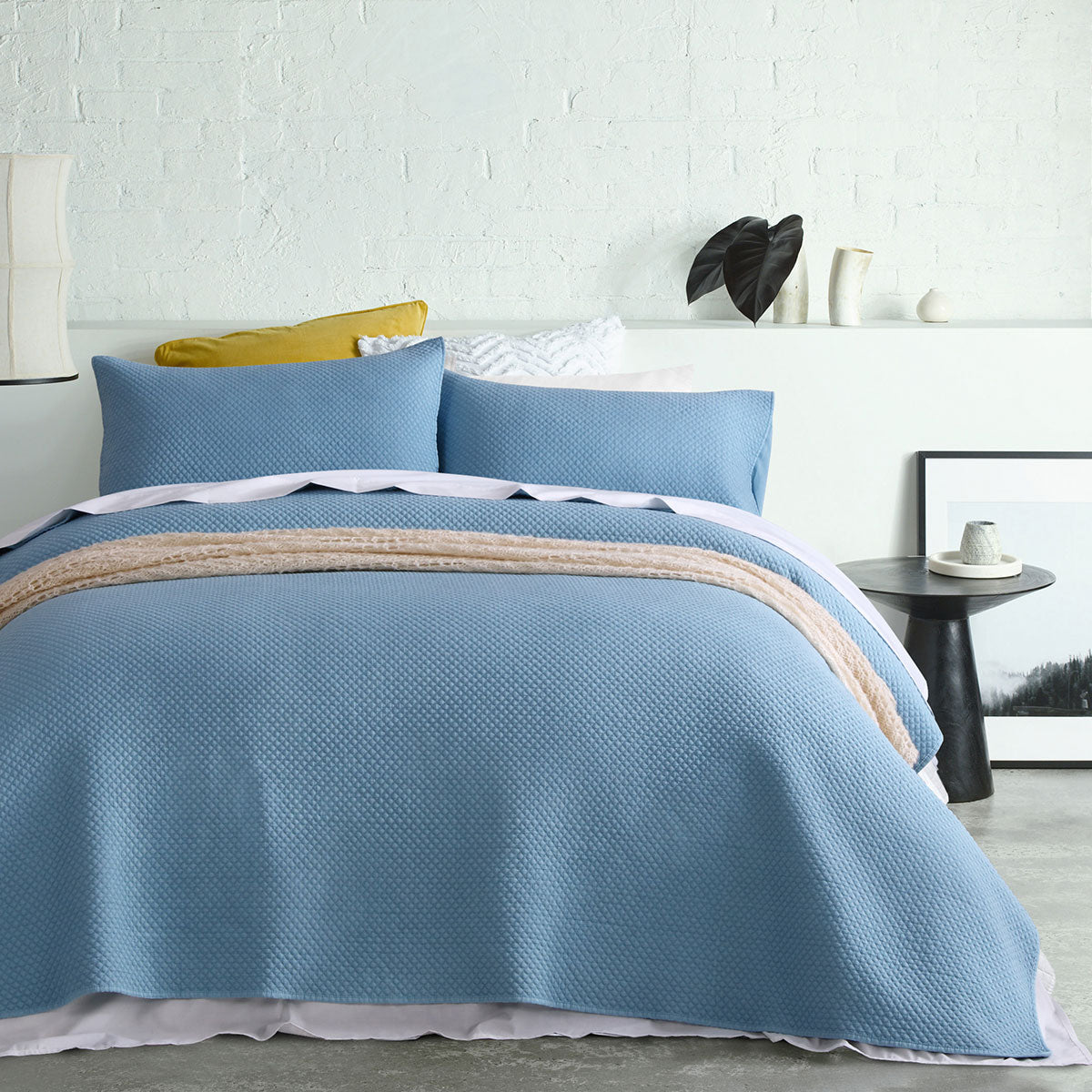 Dexter Blue Coverlet Set Queen/King