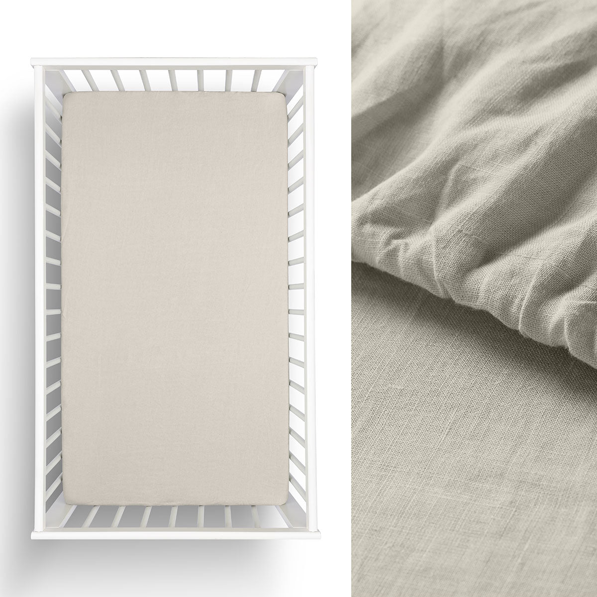 1 Pc Natural Hemp Cot Fitted Sheet