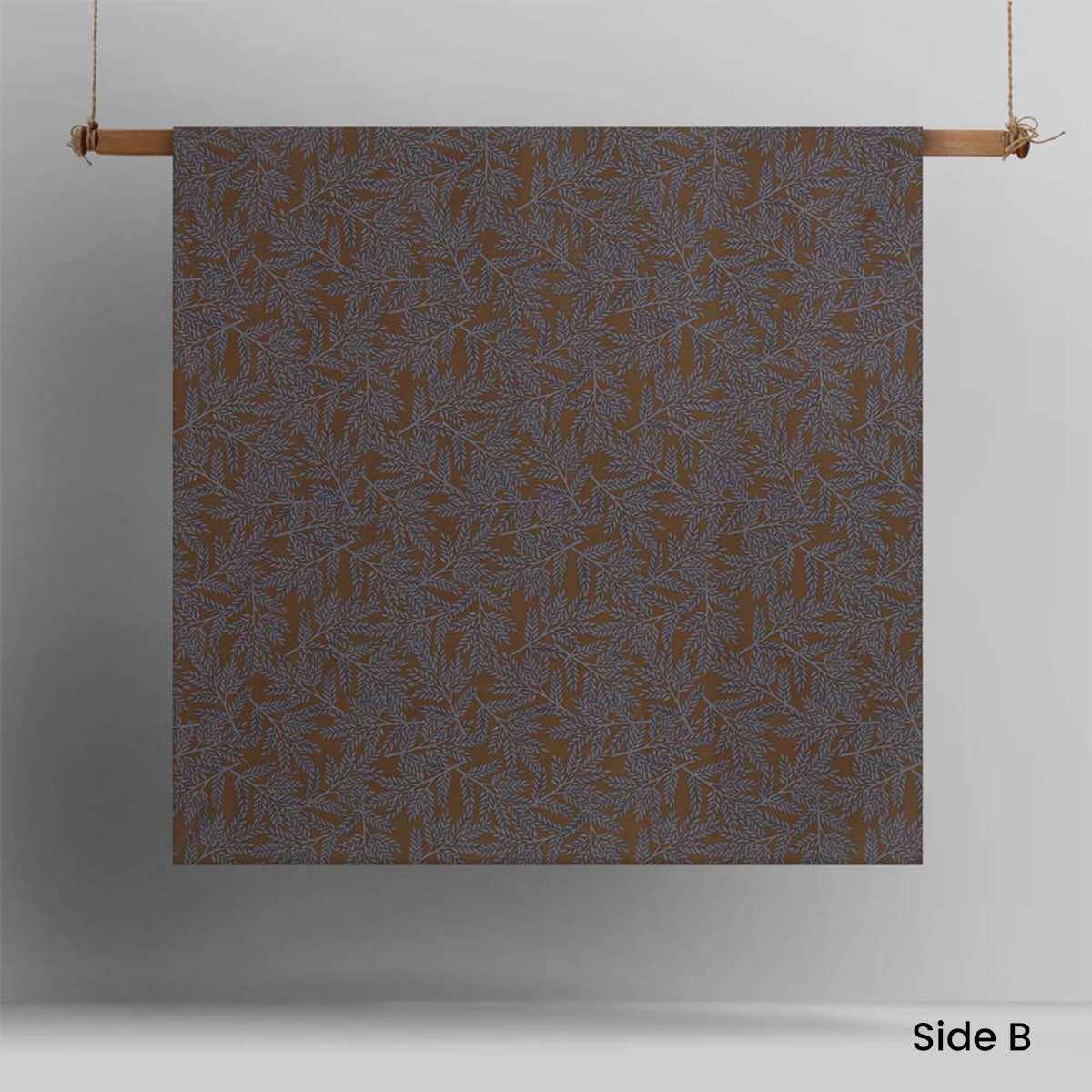 Clove Washed Cotton Printed Reversible Quilt Cover Set Queen