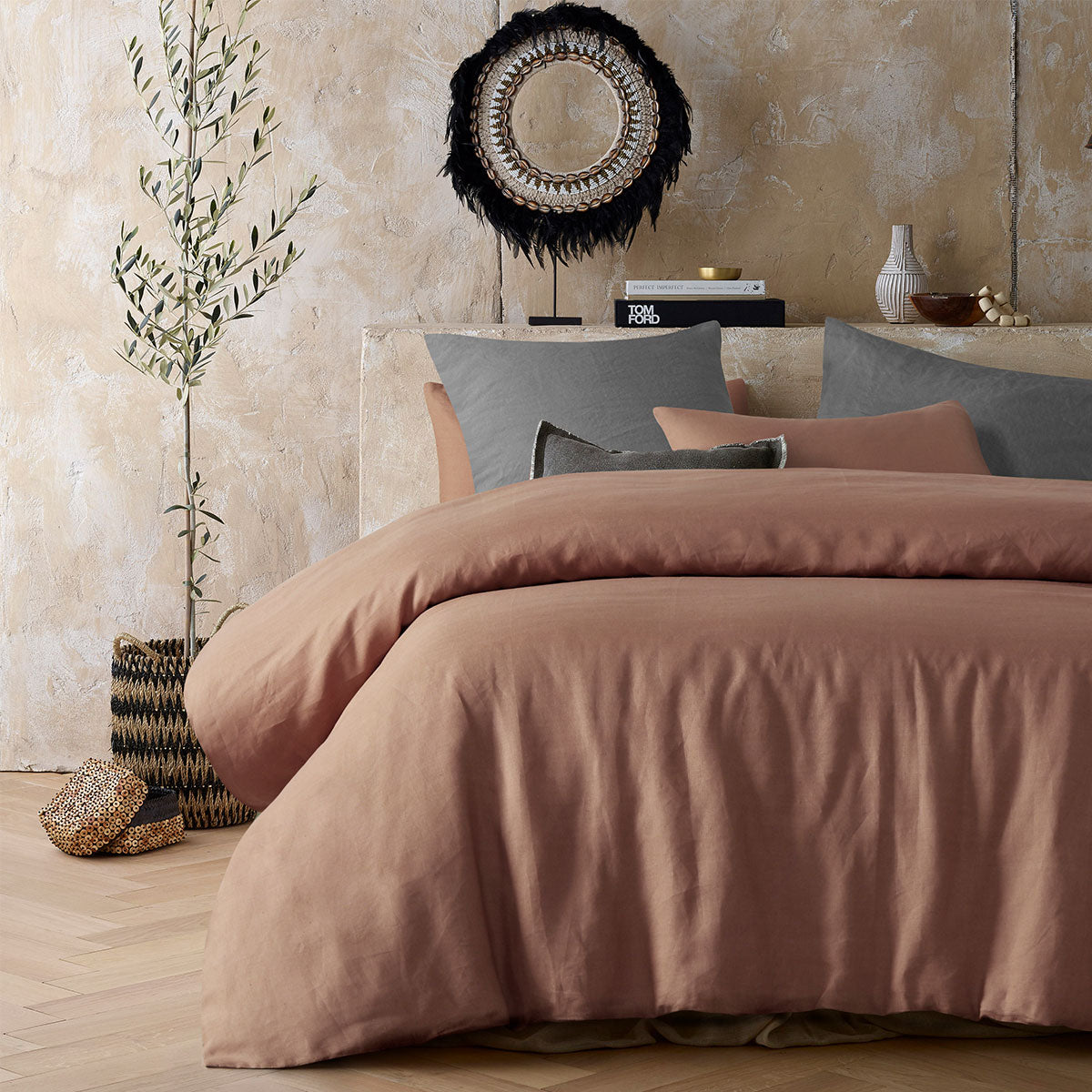 Hazelnut 100% Hemp Quilt Cover Set Queen