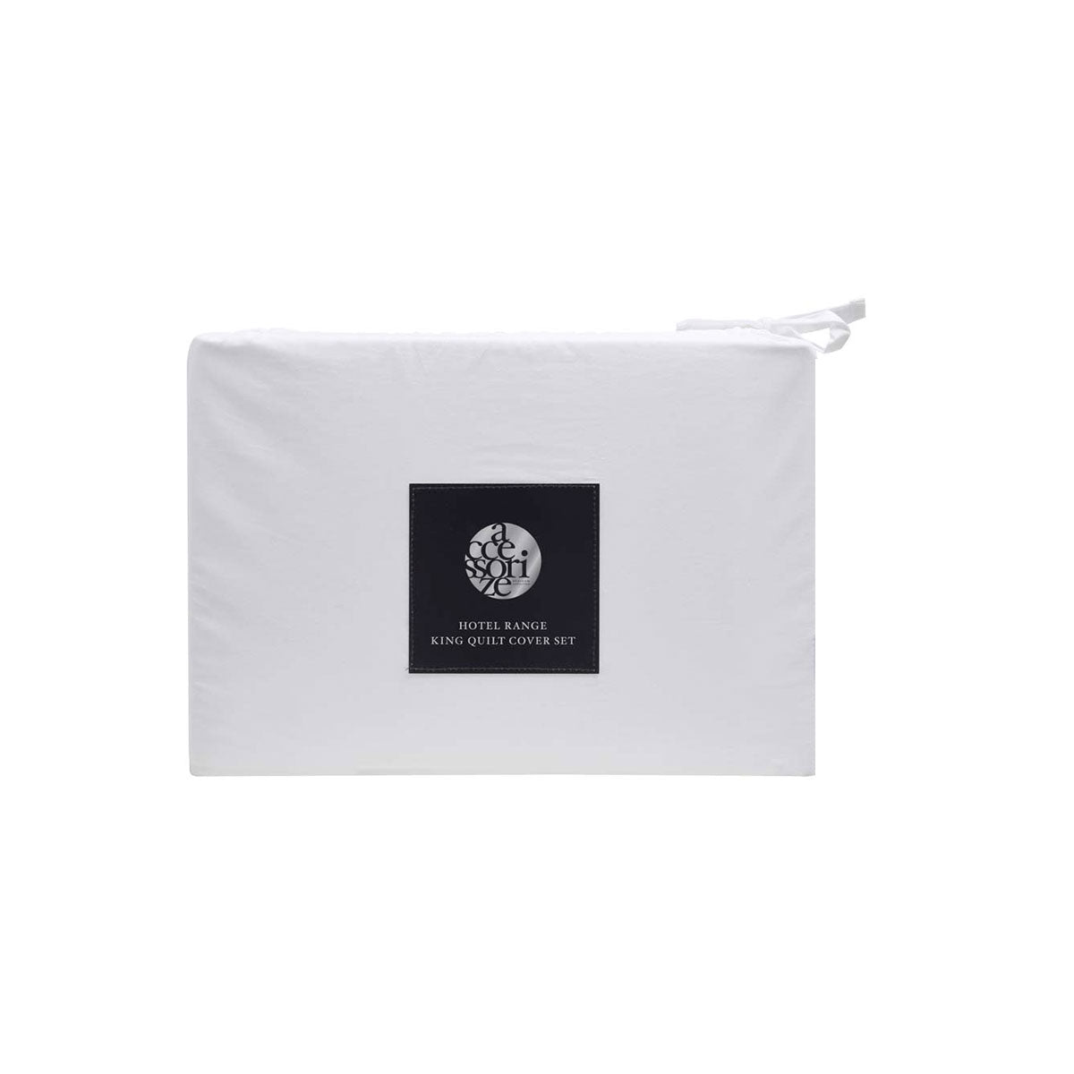 White Tailored Hotel Deluxe Cotton Quilt Cover Set Super King