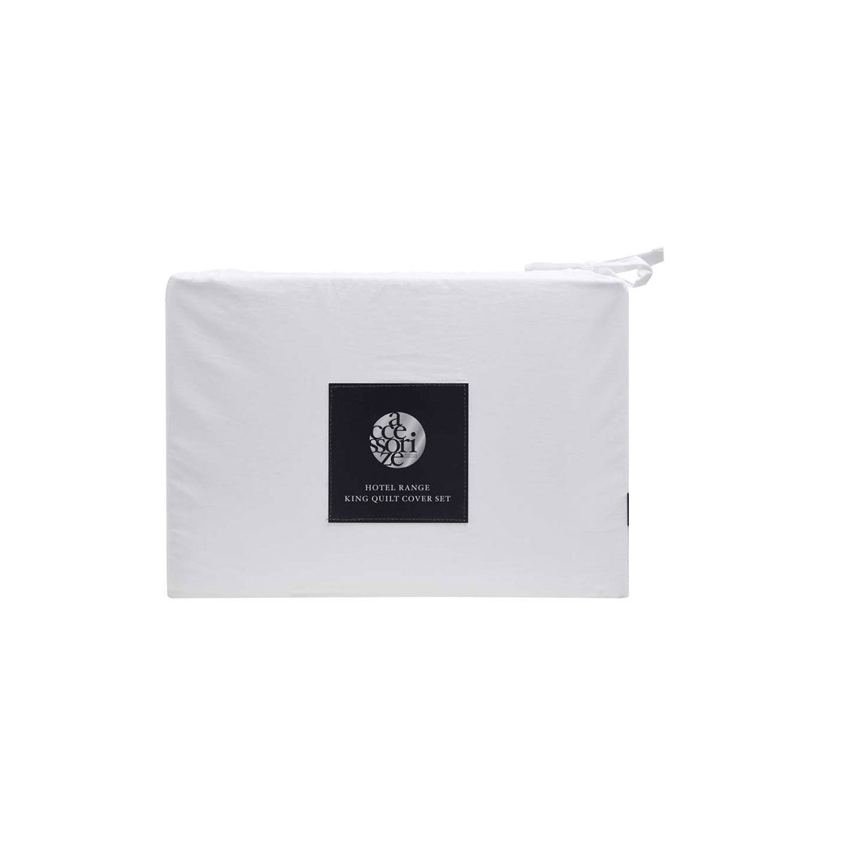 White/Black Tailored Hotel Deluxe Cotton Quilt Cover Set Queen