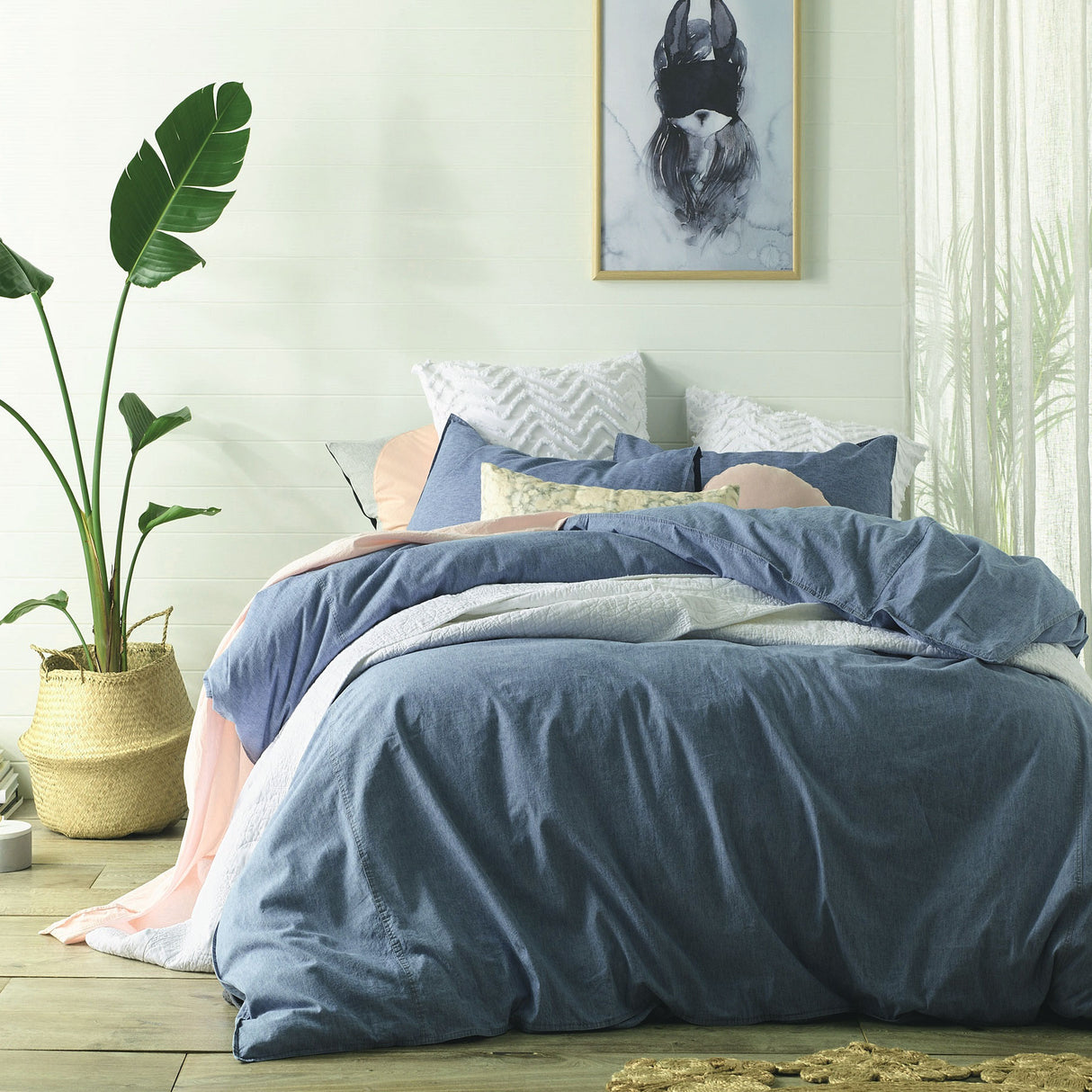 Stonewashed Linen Cotton Quilt Cover Set Queen