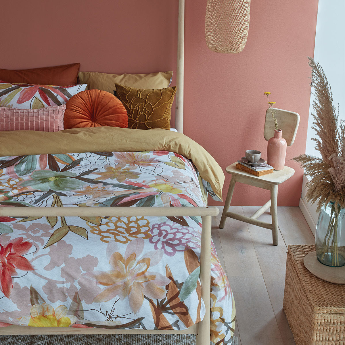 Scarlett Multi Cotton Quilt Cover Set Queen