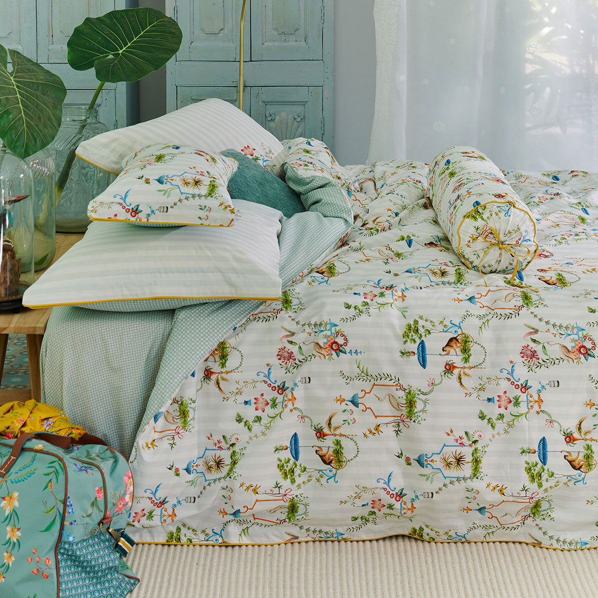 Singerie White Cotton Quilt Cover Set Double