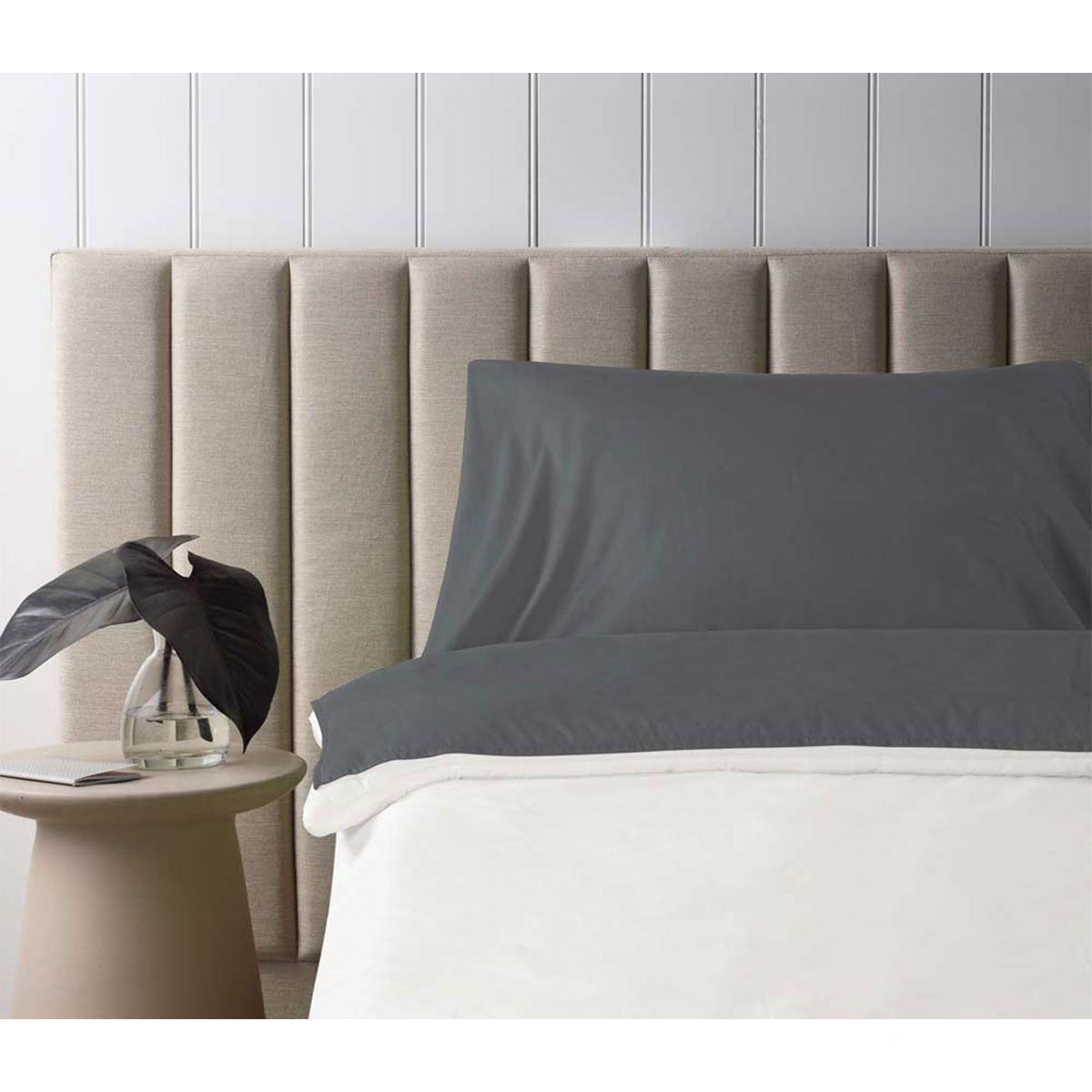 Self Tanning Polyester Cotton Sheet Protector 145cm x 220cm Charcoal