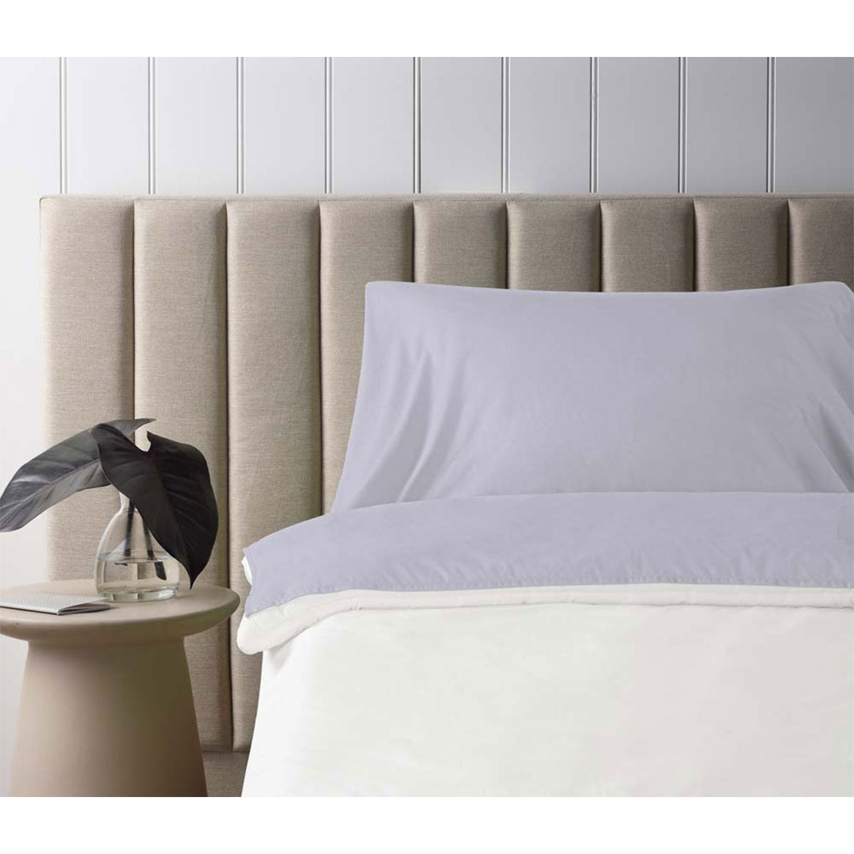 Self Tanning Polyester Cotton Sheet Protector 145cm x 220cm Silver