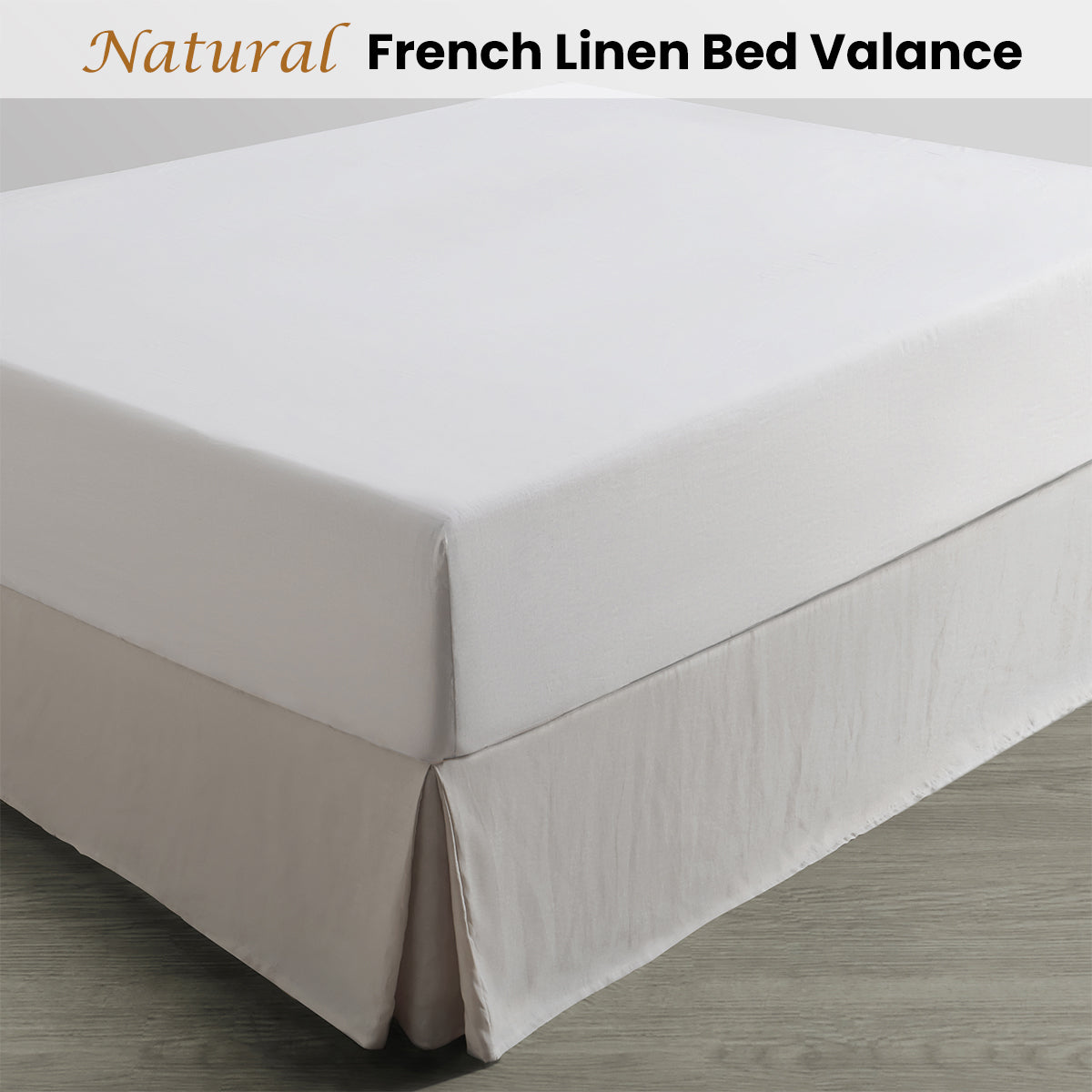 Natural French Linen Valance King